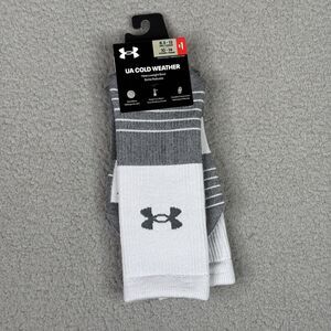 Under Armour UA Cold Weather Socks Mens 8.5-13 Gray Wool Blend Heavyweight Boot